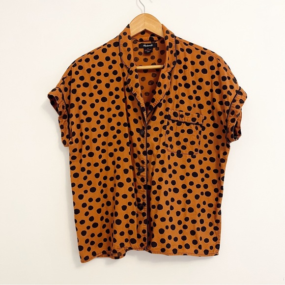 Madewell Flannel Bedtime Pajama Set in Leopard Dot - Picture 3 of 8